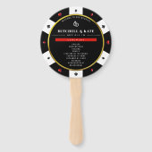 Poker Chip Hochzeitsprogramm Fächer (Vorderseite)