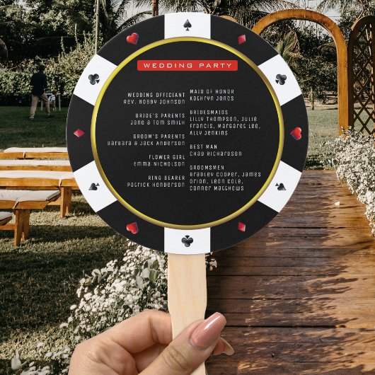 Poker Chip Hochzeitsprogramm Fächer