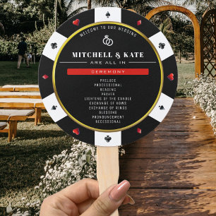 Poker Chip Hochzeitsprogramm Fächer