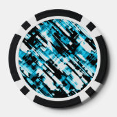 Poker Chip Hot Blue Black abstrakt digitalart G253 (Rückseite)