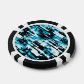 Poker Chip Hot Blue Black abstrakt digitalart G253 (Einzeln)