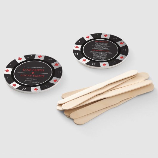 Poker Chip Las Vegas Casino Hochzeitsprogramm Fächer (Non-assembled)