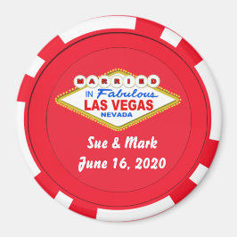 Poker Chip Magnet Verheiratet in Las Vegas