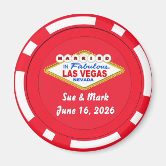 Poker-Chip-Magnet Verheiratet in Las Vegas 2026 Magnet