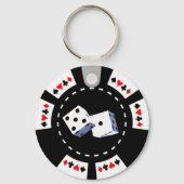 POKER CHIP MIT DICE-ANMELDUNG SCHLÜSSELANHÄNGER (Vorderseite)
