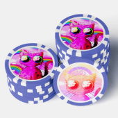 Poker-Chip mit rosa Kawaii Pokerchips (Stapel)