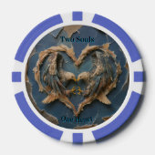Poker Chip Paper Cut Eagle Two Souls One Heart (Vorderseite)