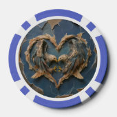 Poker Chip Paper Cut Eagle Two Souls One Heart (Rückseite)