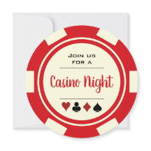 Poker Chip Red Off White Casino Abends Geburtstag