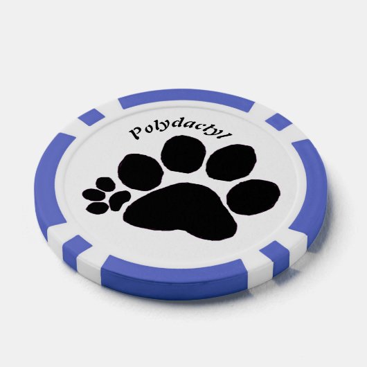 Poker Chip - Schwarze Polydaktylpfeife drucken (Einzeln)