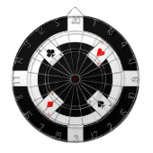 Poker-Chip - Schwarzes Dartscheibe (vorne)
