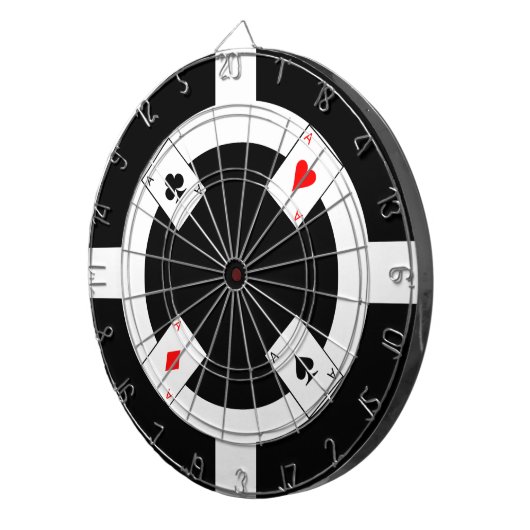 Poker-Chip - Schwarzes Dartscheibe (Vorderseite rechts)