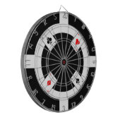 Poker-Chip - Schwarzes Dartscheibe (Vorderseite Links)