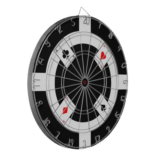 Poker-Chip - Schwarzes Dartscheibe (Vorderseite Links)