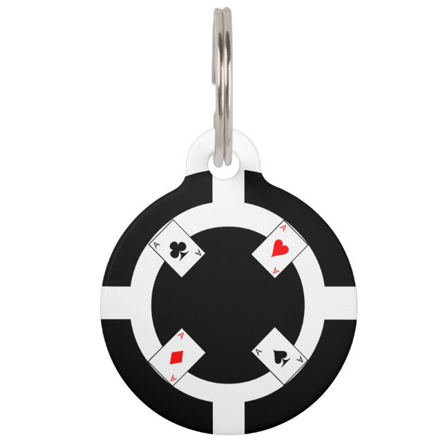 Poker-Chip - Schwarzes Tiermarke (Rückseite)