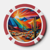 Poker Chip Set von Arizona Abstrakt Sunset (Rückseite)
