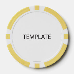 Poker Chip Single (2) Hor - Gelbe, solide Kante