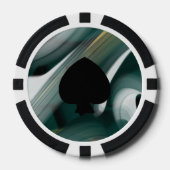 Poker Chip Trend Abstrakt Art Schwarz-weiß grün (Vorderseite)