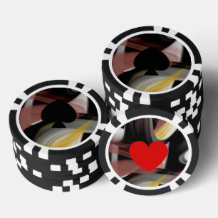 Poker Chip Trend Abstrakt Art Schwarz-weiß Powdery