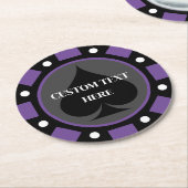 Poker-Chip-Untersetzer mit benutzerdefiniertem Des Runder Pappuntersetzer (Angewinkelt)