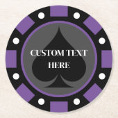 Poker-Chip-Untersetzer mit benutzerdefiniertem Des Runder Pappuntersetzer (Vorderseite)