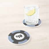 Poker-Chip-Untersetzer Sandstein Untersetzer (Seite)