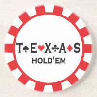 Poker-Chip-Untersetzer Texas Holdem