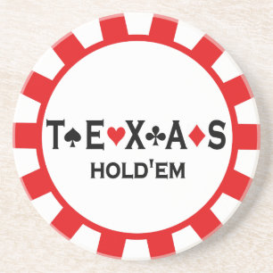 Poker-Chip-Untersetzer Texas Holdem Sandstein Untersetzer