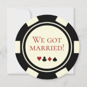 Poker Chip Vegas Hochzeitsankündigung Einladung (Vorderseite)