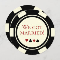 Poker Chip Vegas Hochzeitsankündigung