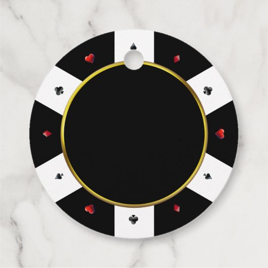 Poker Chip Wedding Geschenkanhänger (Rückseite)
