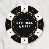 Poker Chip Wedding Geschenkanhänger (Vorderseite)