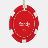 Poker-Chip-Weihnachtsverzierung Keramikornament (Rechts)