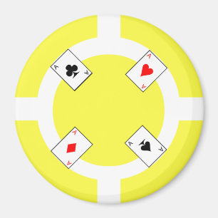 Poker Chip - Yellow Magnet