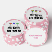 POKER CHIPS, ALTER WEIN, DATE YOUNG MÄNNER POKERCHIPS (Stapel)