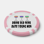 POKER CHIPS, ALTER WEIN, DATE YOUNG MÄNNER POKERCHIPS (Einzeln)