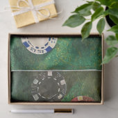 Poker Chips auf Green, Games Tissue Paper Seidenpapier (Geschenk)