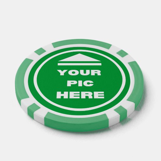 Poker-Chips - Bild hinzufügen - Grün Pokerchips (Einzeln)