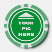 Poker-Chips - Bild hinzufügen - Grün Pokerchips (Vorderseite)
