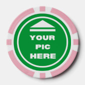 Poker-Chips - Bild hinzufügen - Rosa Pokerchips (Vorderseite)