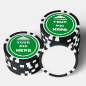 Poker-Chips - Bild hinzufügen - Schwarz Pokerchips (Stapel)