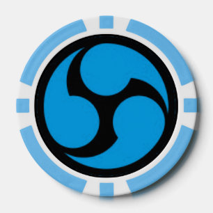 Poker-Chips, blau gestrichelte Kante Pokerchips