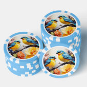 Poker Chips - Blaue Liebesvögel (Stapel)