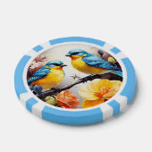 Poker Chips - Blaue Liebesvögel (Einzeln)