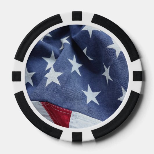Poker-Chips der amerikanischen Flagge Pokerchips (Vorderseite)