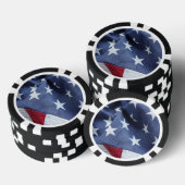 Poker-Chips der amerikanischen Flagge Pokerchips (Stapel)