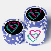 Poker-Chips der Kategorie "2 Herz", Pokerchips (Stapel)