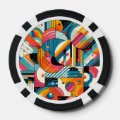 Poker Chips - Farbiges geometrisches Design (Rückseite)