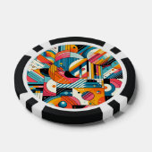 Poker Chips - Farbiges geometrisches Design (Einzeln)