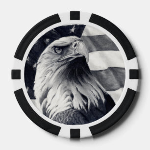 Poker-Chips für Adler und Flag Pokerchips